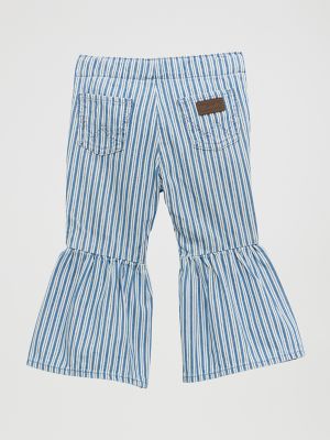 Little Girl's Print Ruffle Flare Jean