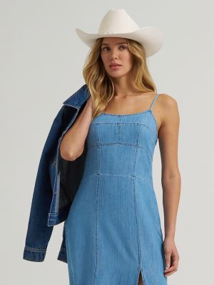 white christmas dresses Valentini Denim Midi Dress