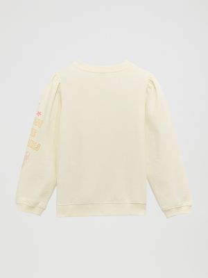 Girl's Wrangler Graphic Puff Sleeve Pullover in White alternative view