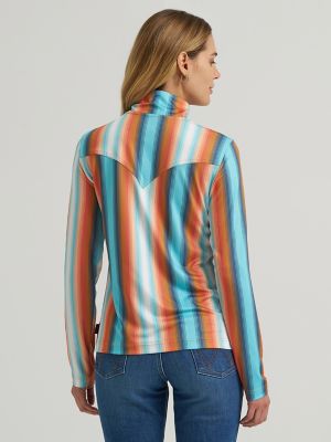 Women's Wrangler Skye Performance Quarter Snap Pullover in Blue