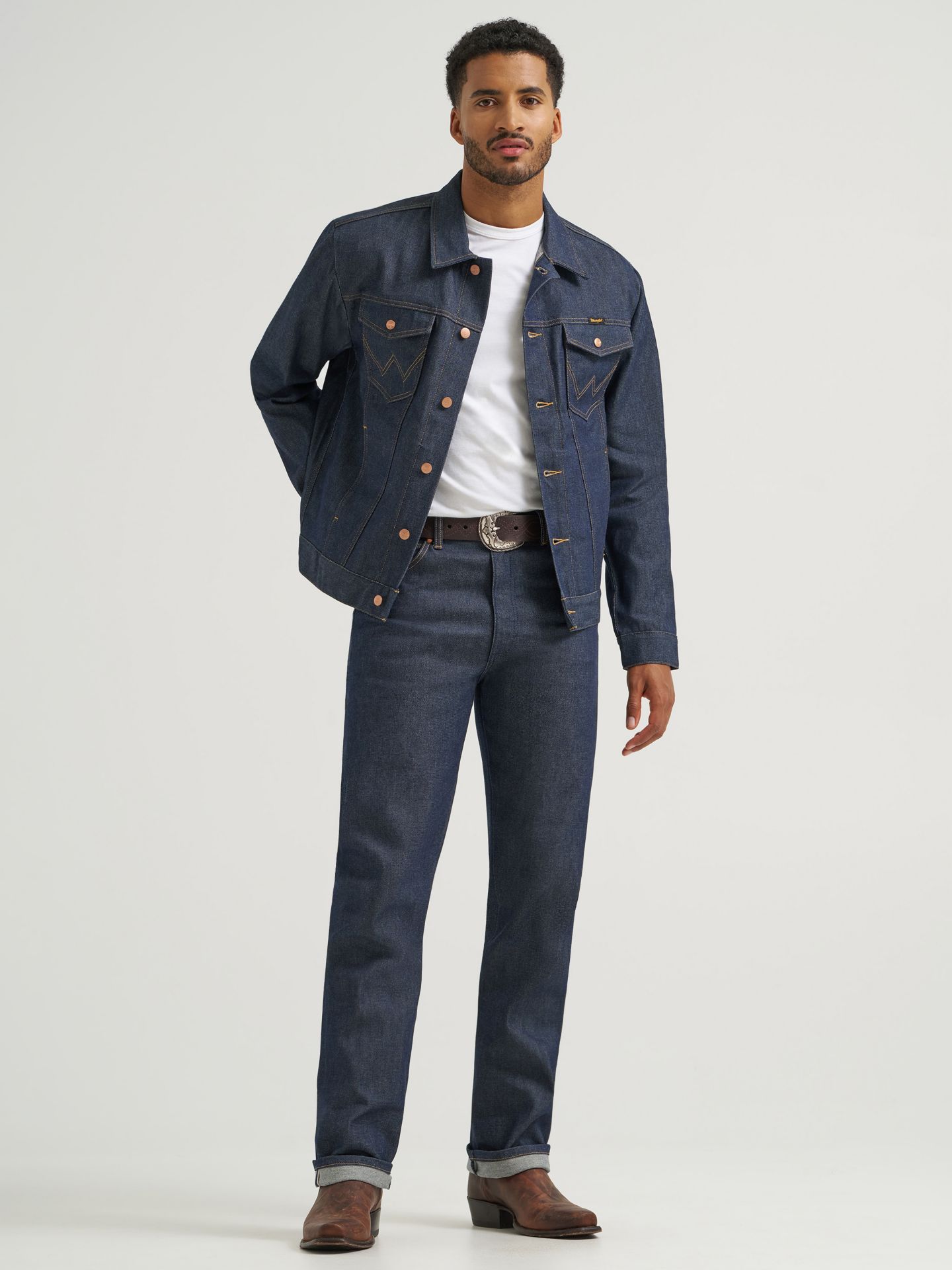 Мужская куртка Wrangler Cowboy Cut® Selvedge Unlined Denim, цвет: Индиго — фото 3