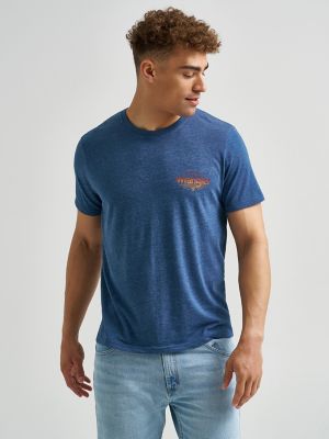 Men's Horse Logo Graphic T-Shirt in Dark Denim