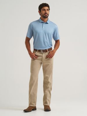 Wrangler All Terrain Gear Men's Performance Polo Shirt in Papaya Punch