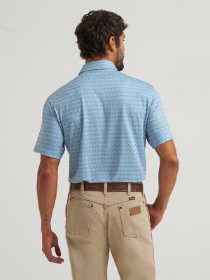 Wrangler All Terrain Gear Men's Performance Polo Shirt in Papaya Punch