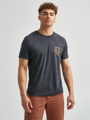 Men's Born Free Graphic T-Shirt in Jet Black