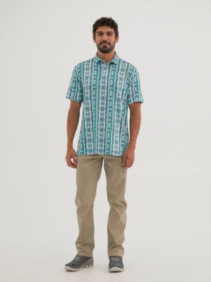 Wrangler All Terrain Gear Men's Performance Polo Shirt in Peach Echo alternative view