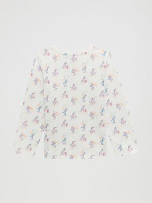 Wrangler Kids' Girl's Long Sleeve Cowgirl Graphic Tee In White