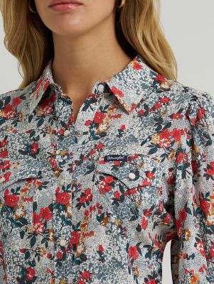 Women's Wrangler Western Snap Slim Blouse