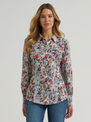 Women's Wrangler Western Snap Slim Blouse