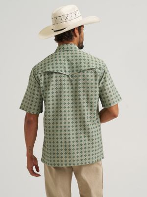 Wrangler All Terrain Gear Men's Clean Snap Shirt in Foulard Tea alternative view 3