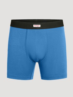 Men's Cotton Stretch Boxer Brief (3-Pack) in Blue/Charcoal/Grey