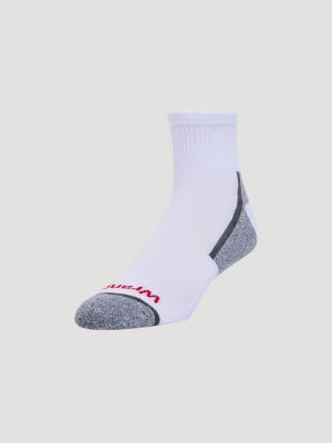 Quarter Crew Athletic Sock 6 Pack:White:One Size alternative view