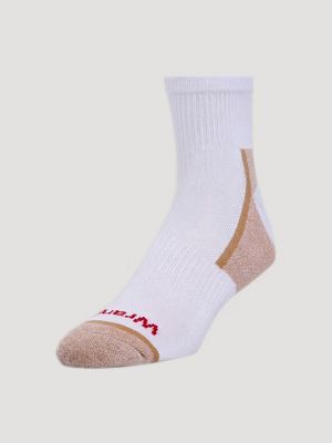 Quarter Crew Athletic Sock 6 Pack:White:One Size alternative view 2