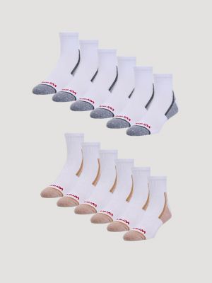 Quarter Crew Athletic Sock (6-Pack) from Wrangler - $12.99