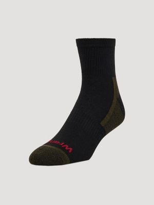 Quarter Crew Athletic Sock 6 Pack:Black:One Size alternative view 2