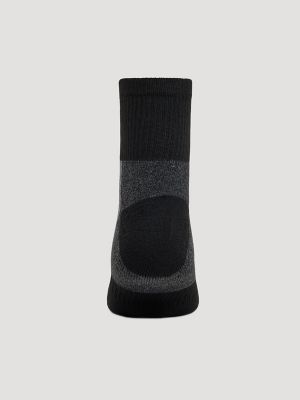 Quarter Crew Athletic Sock 6 Pack:Black:One Size alternative view 3