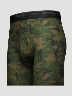 Men's RIGGS Comfort Stretch Boxer Brief (3-Pack) in Green/Camo/Black alternative view 2