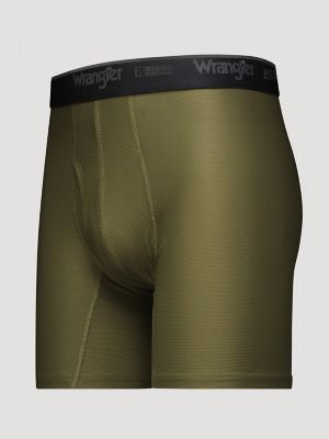 Men's RIGGS Comfort Stretch Boxer Brief (3-Pack) in Green/Camo/Black alternative view 3