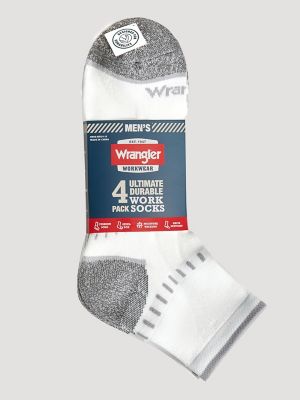 Mens Low Cut Sock 4-Pack:White:One Size main view