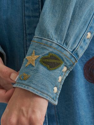 Lainey Wilson x Wrangler Embroidered Denim Shirt