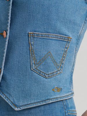 Lainey Wilson x Wrangler Embroidered Denim Vest