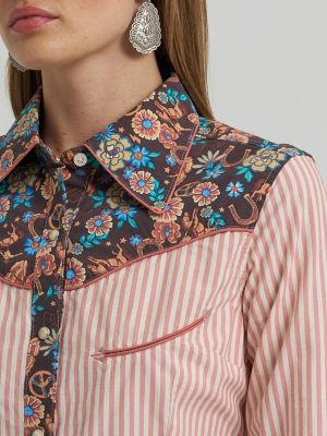 Lainey Wilson x Wrangler Prairie Print Western Snap Shirt | NEW