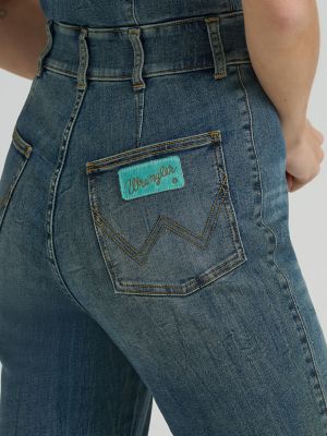 Lainey Wilson x Wrangler Sleeveless Denim Flare Catsuit