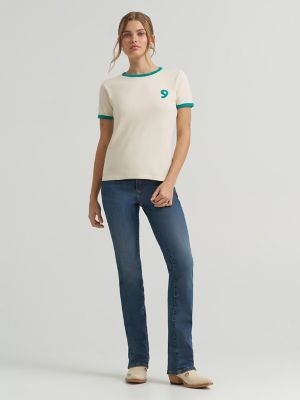 Lainey Wilson x Wrangler Hearts Dreams Ringer Tee in Birch alternative view 3