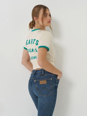 Lainey Wilson x Wrangler Hearts Dreams Ringer Tee in Birch alternative view 4