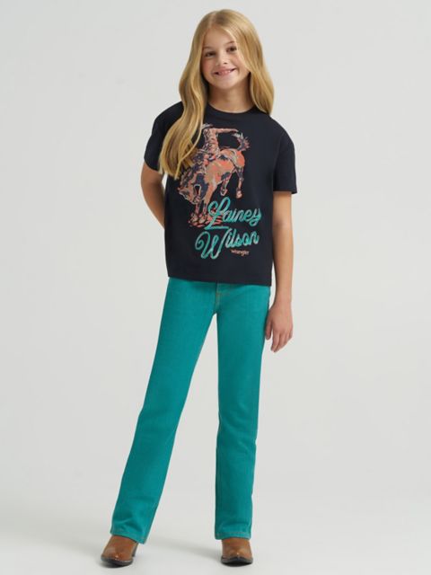 Детские ботинки Wrangler Girl's Lainey Wilson x Wrangler Turquoise Boot Huggers