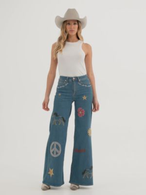 Женские джинсы Wrangler Lainey Wilson x Wrangler Embroidered Cheeky Wide Leg Jean — фото 4