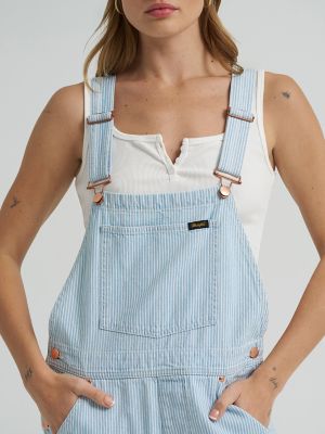 blue and white striped overall dress Pin Stripe Overall Dress main image 1