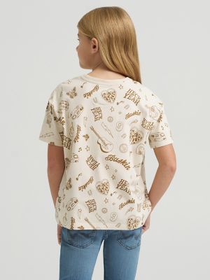 Girl's Lainey Wilson x Wrangler Life Of Lainey Oversized Tee in Birch
