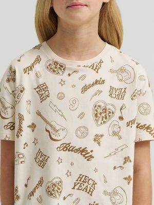 Girl's Lainey Wilson x Wrangler Life Of Lainey Oversized Tee in Birch