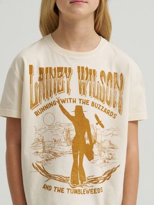 Girl's Lainey Wilson x Wrangler Buzzards Oversized Tee in Birch