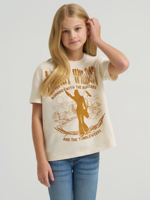 Детские футболки Wrangler Girl's Lainey Wilson x Wrangler Buzzards Oversized Tee