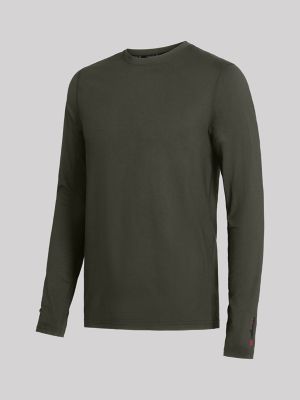 Mens Riggs Brushed Jersey Thermal T-Shirt:Military Green:2X alternative view 2