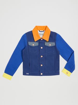 Wrangler x STATE Boy's Colorblock Denim Jacket in Colorblock alternative view