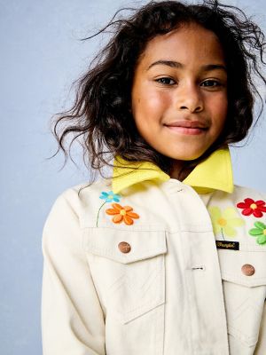 Wrangler x STATE Girl's Garden Denim Jacket in Flowers alternative view 4