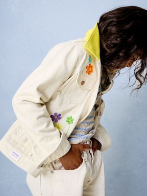 Wrangler x STATE Girl's Garden Denim Jacket in Flowers alternative view 5
