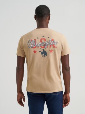 USA Wrangler Rope Back Graphic T-Shirt in Travertine Heather alternative view 2