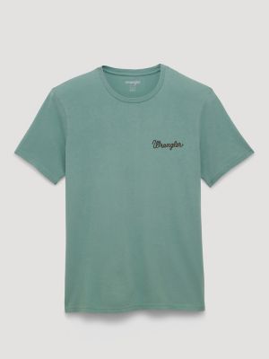 Kneeling Cowboy Back Graphic T-Shirt