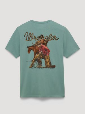 Kneeling Cowboy Back Graphic T-Shirt from Wrangler - $24.99