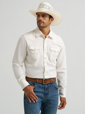 Men's Wrangler Retro® Premium Western Snap Solid Shirt