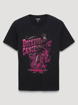 Bucking Cancer Contrast Graphic T-Shirt from Wrangler - $24.99