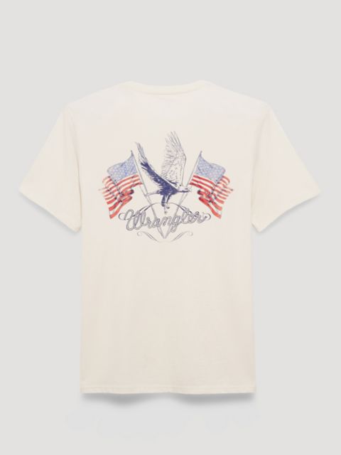 Мужские футболки Wrangler American Flag Pole Back Graphic T-Shirt