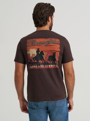 Cowboy At Sunset Graphic T-Shirt in Mole Brown alternative view 2