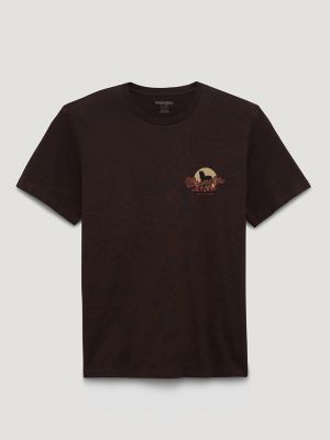 Cowboy At Sunset Graphic T-Shirt in Mole Brown alternative view