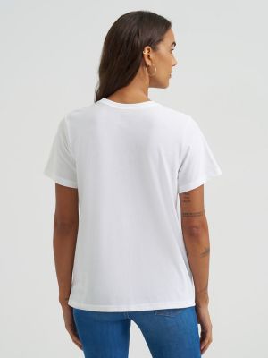 Sprinting Cowgirl Reg Fit Graphic Tee in Bright White Heather alternative view 3