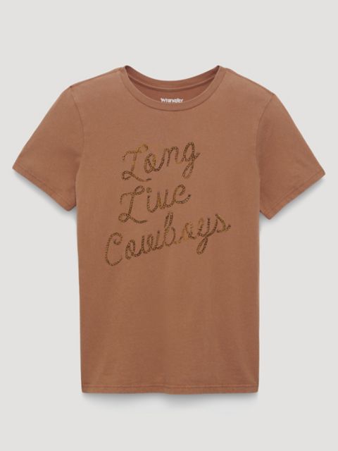 Женские футболки Wrangler Rope Long Live Cowboys Reg Fit Graphic Tee